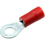 VF1.25-4 (SG57603) (TRI-1.25-4), Клемма тип "О" 4.3мм, изолированная, провод 0.25-1.5мм² (красная)