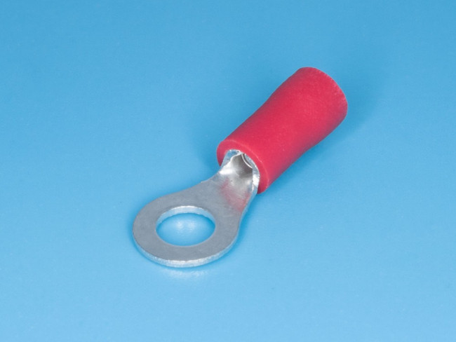 VF1.25-4 (SG57603) (TRI-1.25-4), Клемма тип "О" 4.3мм, изолированная, провод 0.25-1.5мм² (красная)