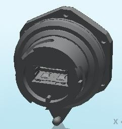 690-W04-260-014, Гнездо; USB A; на панель; пайка; прямой; IP67