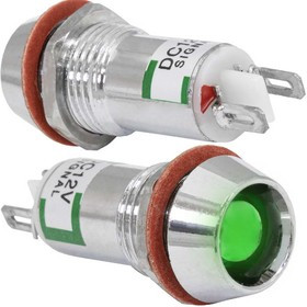 L-617-G 12v (12mm), Светодиод в корпусе L-617-G, 12 В, 12 мм, зелёный