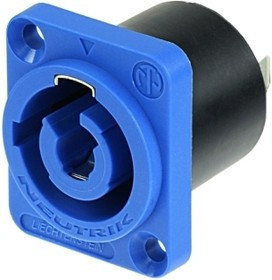 NAC3MPA-1-WOT, AC Power Plugs &amp; Receptacles powerCON Recpt Blue W/O Tang