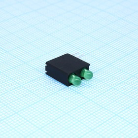 L-7104GE/2GD, LED; в корпусе; зеленый; 3мм; Кол-во диод: 2; 20мА; 40°; 2,2?2,5В