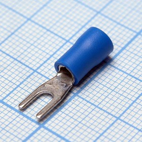 SV2-3.2 Blue, (SV2-3 B), наконечник кабельный вилочный с изоляцией d=3.2мм, сеч. пров.1.5-2.5мм2 SV2-3.2 Blue, (SV2-3 B), наконечник кабельный вилочный с изоляцией d=3.2мм, сеч. пров.1.5-2.5мм2