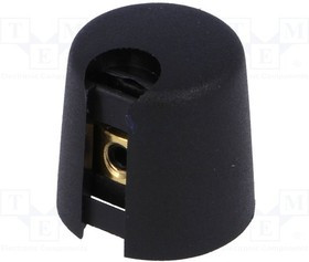 A1016049, Ручка, с указателем, пластмасса, dоси: 4мм, d16x16мм, черный