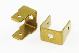 Клемма вилка, 6,3x0,8-2x"O"d3, латунь, угловая 90 градусов