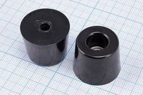 RL-SR-25x21x20, Ножка приборная коническая, армированная шайбой, ø25мм, высота 20мм; №15750 ножка прибор 25x20\h- 9,5/отв 5,0\резин\конус\