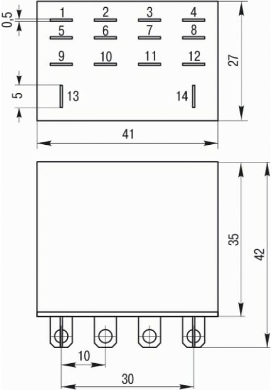 Реле РЭК77/4 LY4 10А 24В АC RRP10-4-10-024A