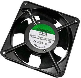 DP201A2123HBL.S.GN, Вентилятор осевой, 230В AC, 120x120x38мм, подшипник качения, 148(±10%) куб.м/ч, 45дБА