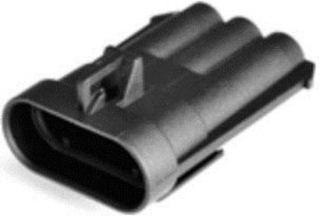 15446373, Automotive Connectors CONN 3W M DUCON 6.3 BLACK SLD