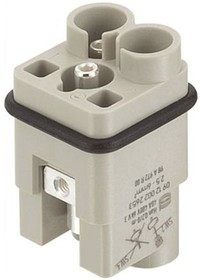 09120082734, Heavy Duty Power Connectors Han Q8/0-F-QL 1,5mm fine strand wire