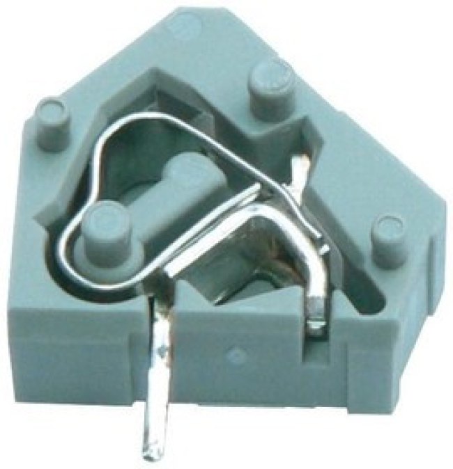 PCB terminal, 1 pole, pitch 5 mm, AWG 28-12, 24 A, cage clamp, gray, 236-101