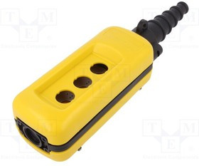 XACA03, Корпус для пультов, Х 80мм, Y 190мм, Z 70мм, полипропилен, желтый