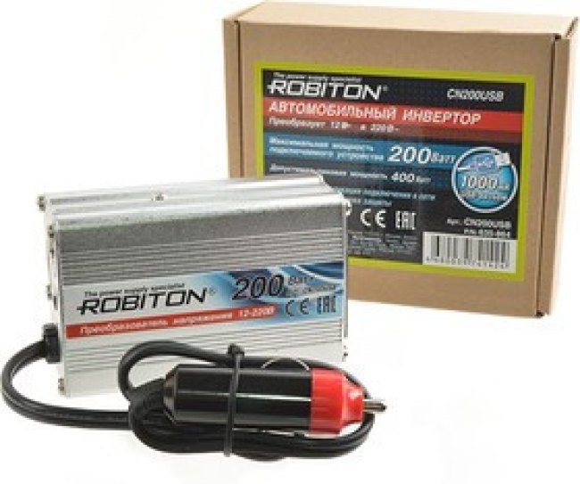ROBITON CN200USB 200W, Инвертор 12V-220V