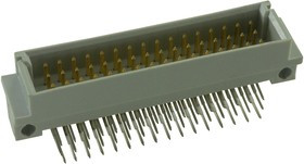 86093487313755ELF, Разъем DIN 41612, FCI 8609, 48 контакт(-ов), Штыревой Разъем, 2.54 мм, 3 ряда, a + b + c