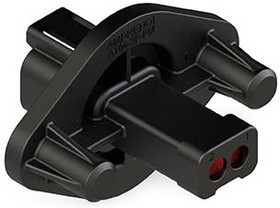 AT04-2P-PM13, RCPT HOUSING, 2POS, THERMOPLASTIC, BLK