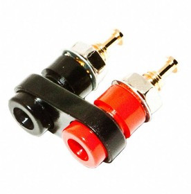 BU-P2143-0, Test Plugs &amp; Test Jacks DUAL MINI BANANA JACK, BLACK