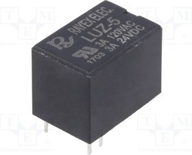 LUZ-5, Реле: электромагнитное, SPDT, Uобмотки: 5ВDC, 3A/120ВAC, 3A/24ВDC