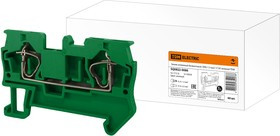 Зажим клеммный безвинтовой (ЗКБ) 1,5 мм2 17,5А зеленый TDM Зажим клеммный безвинтовой (ЗКБ) 1,5 мм2 17,5А зеленый TDM