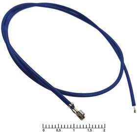 HB 2,00 mm AWG26 0,3m blue, Разъём питания низковольтный HB шаг 2,00 мм AWG26 0,3m синий, 1 контакт