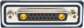 CDFS17W2203L211, Комбинированный разъем D Sub, IP67, NANOOK Series, DB-17W2, Гнездо, 17 контакт(-ов)