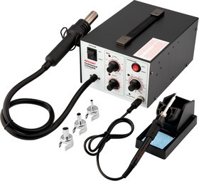 12-0723, Паяльная станция , 2 в 1: паяльник+термофен, 150-480 °С