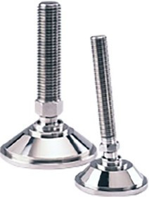A080/008, Stainless Steel Adjustable Feet 70mm Dia. 239mm 2000kg Static load Capacity ,200mm M16