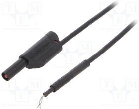 AL8321ZPK150-SW, Измерительный провод, 19А, Дл: 0,5м, черный, Сечен.провода: 1мм2