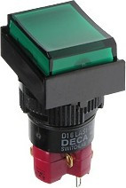 D16LMT1-1abKG, Кнопка с подсветкой 250В/5А