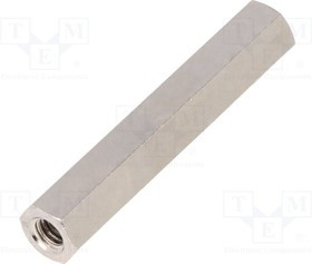 TFF-M4X40/DR116, Дистанцирующая стойка с резьбой, 40мм, Внутр.резьба: M4, латунь