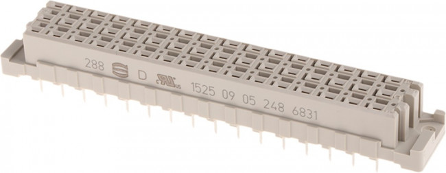 09052486831, Conn DIN 41612 F 48 POS 5.08mm Solder ST Thru-Hole 09052486831, Conn DIN 41612 F 48 POS 5.08mm Solder ST Thru-Hole