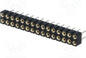 DS1002-01-2X15V13, Гнездо, IDC, "мама", PIN 30, прямой,цанговые контакты, 2,54мм, THT