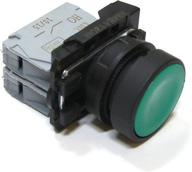 КМЕ4120м (зел.), Выключатель кнопочный зеленый без фиксации 2хOFF-(ON) 10A/660VAC