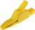 972405103, Crocodile Clip 4 mm Connection, Brass Contact, 32A, Yellow