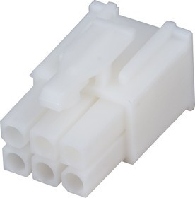 172168-1, Разъем Mini-Universal MATE-N-LOK, розетка 6PIN без контактов