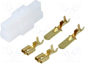 OK-2MF, Наконечник: плоский, "мама"/"папа", обжим, на провод, 2,5мм2