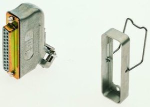 RK000290000EL00, Right Angle D Sub Backshell, 50 Way, Strain Relief