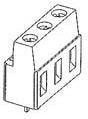 282845-3, Fixed Terminal Blocks 3P SIDE ENT 7.62MM