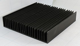 Охладитель (радиатор охлаждения) 200x195x 40, тип F59, аллюминий, BLA324-200, черный