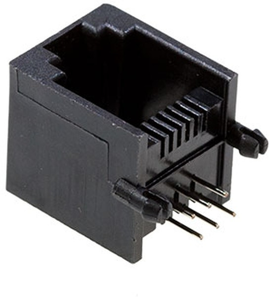 TJ1A-6P6C (KLS12-124-6P6C- W/O-1-0.1), Розетка RJ25 телефонная на плату тип 1A TJ1A-6P6C (KLS12-124-6P6C- W/O-1-0.1), Розетка RJ25 телефонная на плату тип 1A