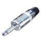 NYS225-U, Phone Connectors 1/4" MONO SPEAKER SHIELDED NK/SIL REAN