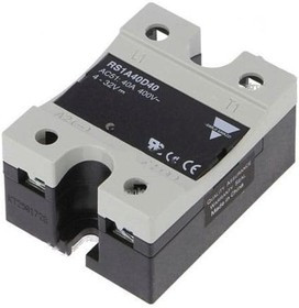 RS1A40D40, Реле: полупроводниковое, Uупр: 4-32ВDC, 40А, 42-440ВAC, -40-80°C RS1A40D40, Реле: полупроводниковое, Uупр: 4-32ВDC, 40А, 42-440ВAC, -40-80°C