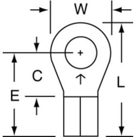 11-10-W, Terminals SPEC TERM RNG NONINS 22-18G.070B.ID 10ST