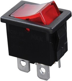 CWSB21CACF, SWITCH, ROCKER, DPST, 9A, 125VAC, RED