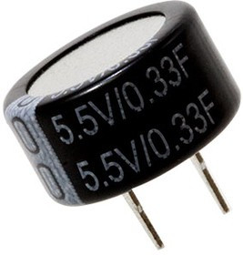 GTSE-5R5-334ZC, ионистор 0.33Ф 5.5В горизонтальный