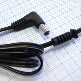 штекер 5.5*2.5 угловой с шнуром 1.8М, штекер питания с кабелем