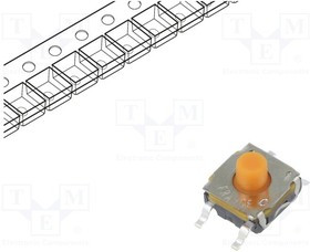 KSC441GDCT70SHLFS, Микропереключатель TACT, SPDT NC + NO, Пол: 2, 0,05A/32ВDC, SMT KSC441GDCT70SHLFS, Микропереключатель TACT, SPDT NC + NO, Пол: 2, 0,05A/32ВDC, SMT