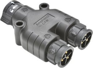 AB-CC-030303-FMM-YQ001, Аксессуар разъема, 3 Pos, Receptacle to Plug x 2, Y Adaptor, Circular Connectors