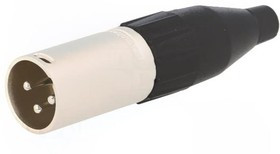 AC3M, Conn XLR Connector M 3 POS Solder ST Cable Mount 3 Terminal 1 Port Bag