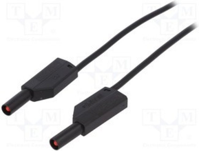 SLK425-E-10021, Измерительный провод, ПВХ, 1м, черный, 32А, Покрытие позолота SLK425-E-10021, Измерительный провод, ПВХ, 1м, черный, 32А, Покрытие позолота