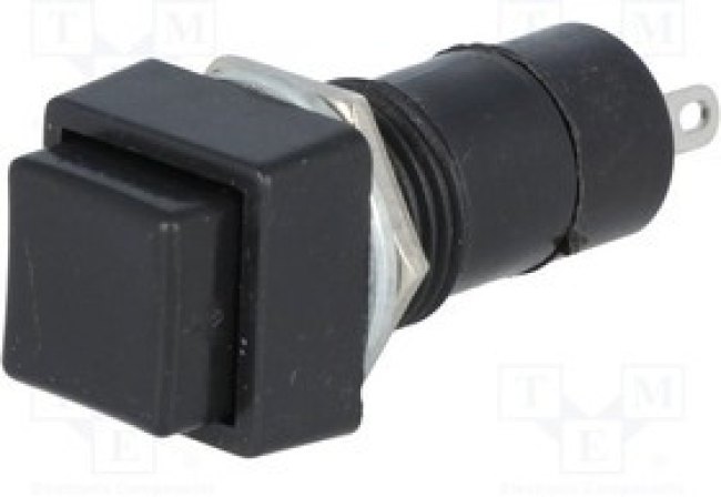 PS-06B-MONO, Переключатель: кнопочный, Пол: 2, SPST-NO, 3A/125ВAC, OFF-(ON)
